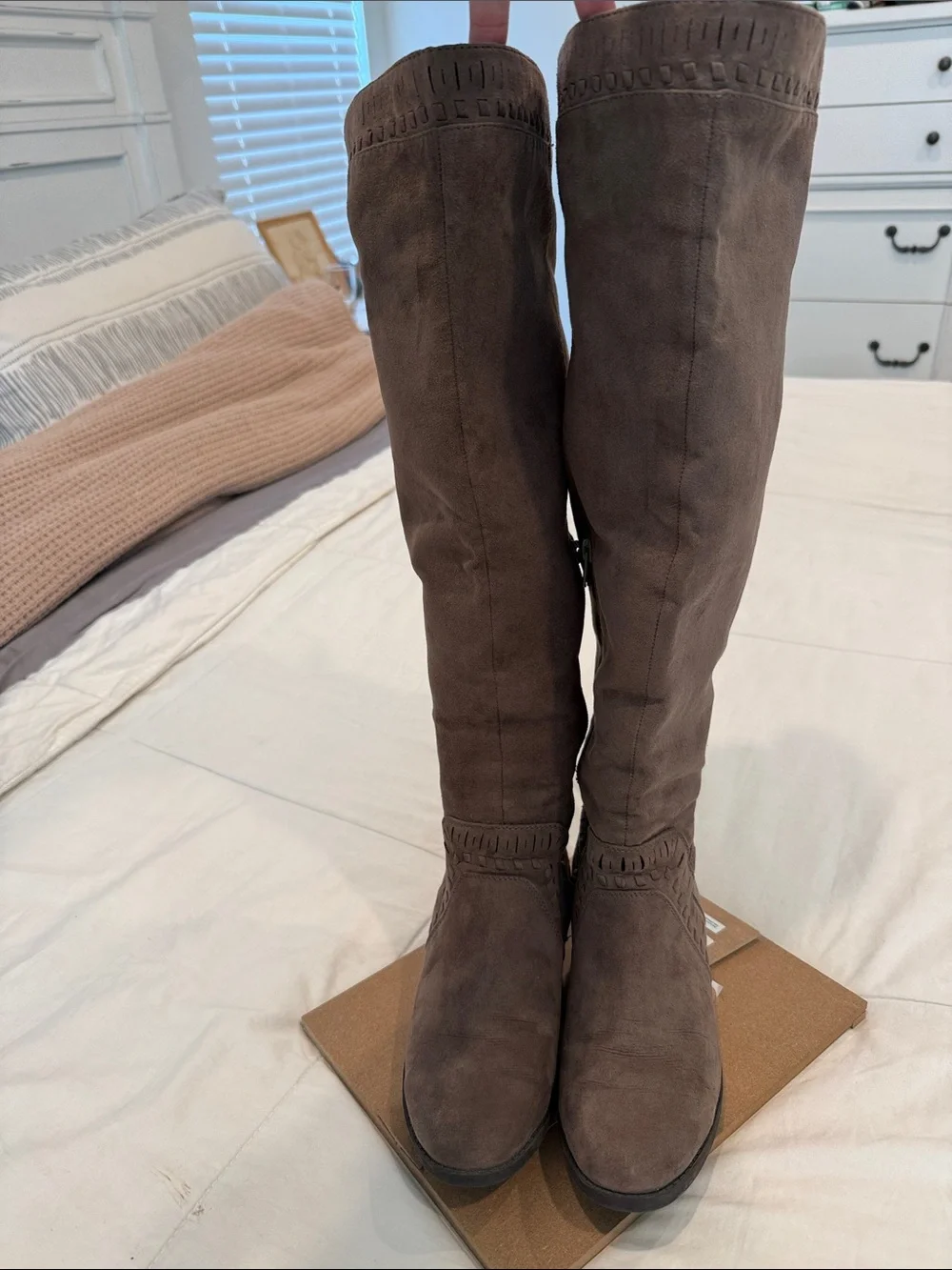 Sonoma Taupe Over-the-Knee Suede Boots